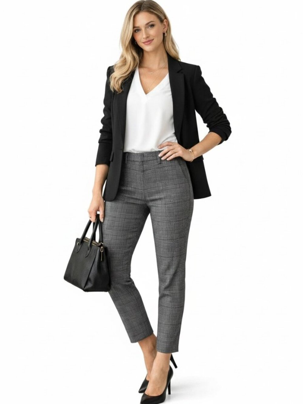 GAP Plaid Skinny Ankle Pants Stretch Business Casual Career Size 4